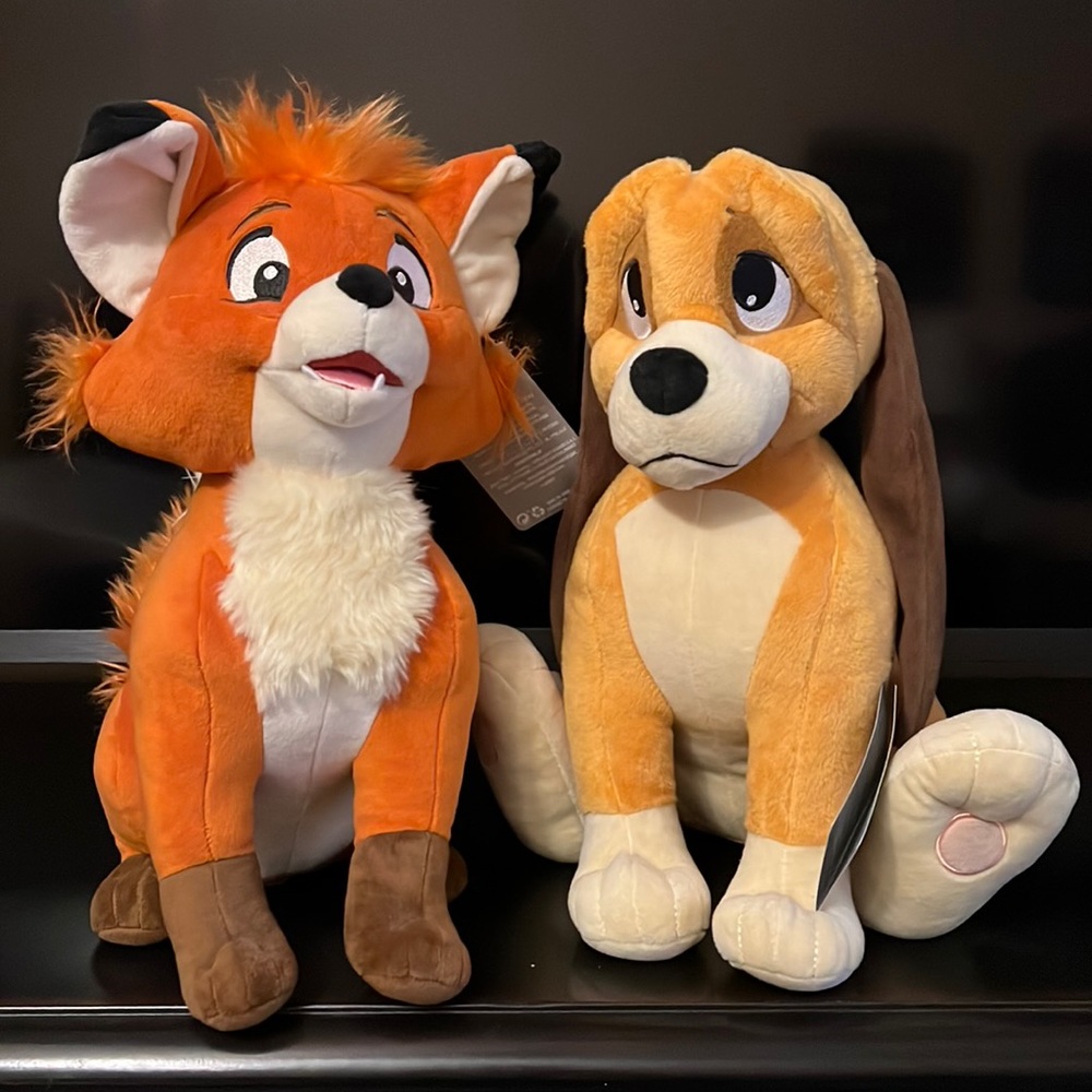 Disney Store Plush Fox & the Hound Copper and Tod